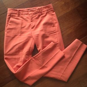Zara women coral trousers
